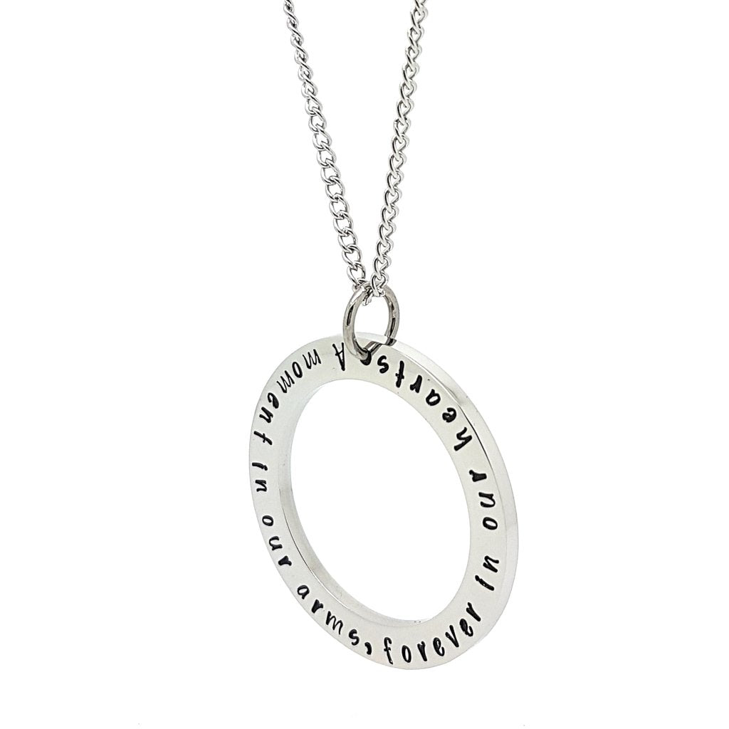 Memorial Silver Circle Pendant