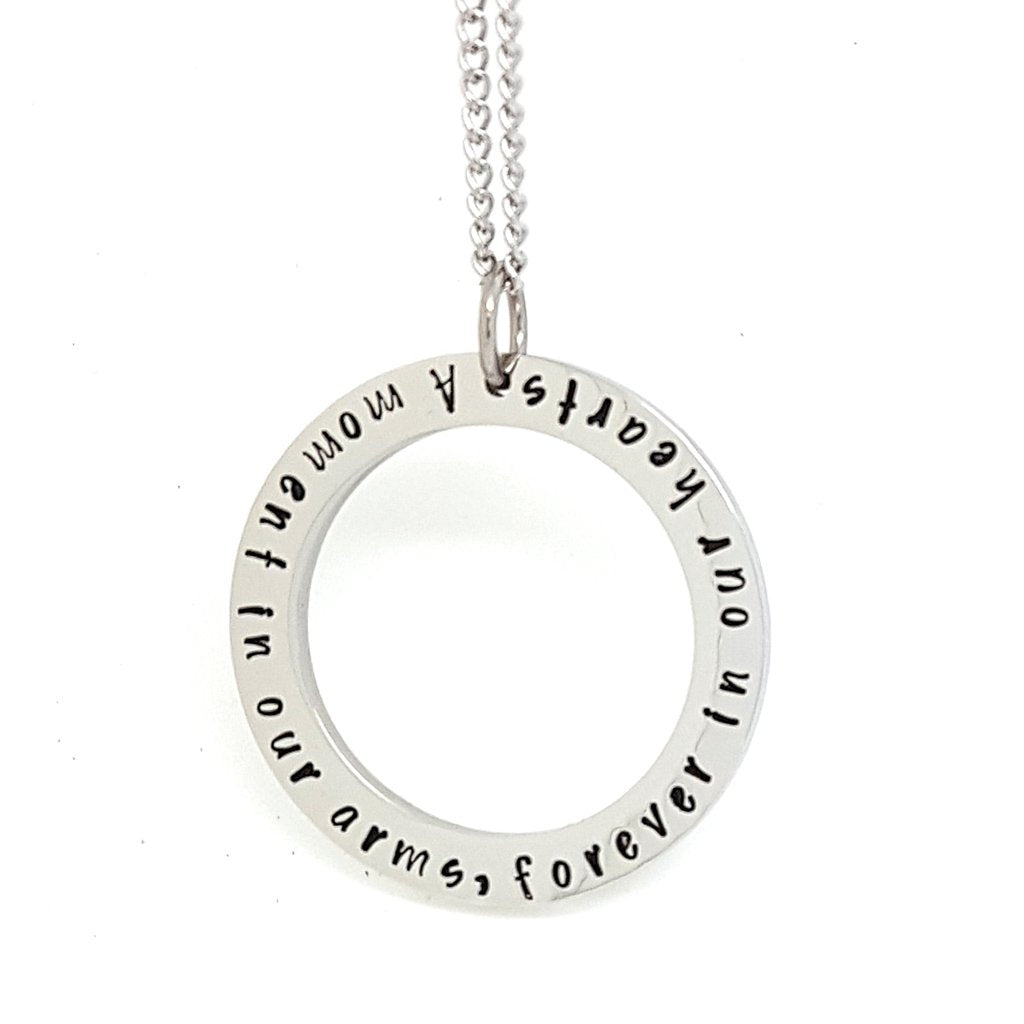 Memorial Silver Circle Pendant