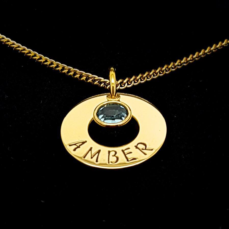 Coorabell Crafts Minimalist Birthstone Necklace