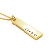 Minimalist Gold Vertical Bar Necklace