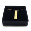 Minimalist Gold Vertical Bar Necklace