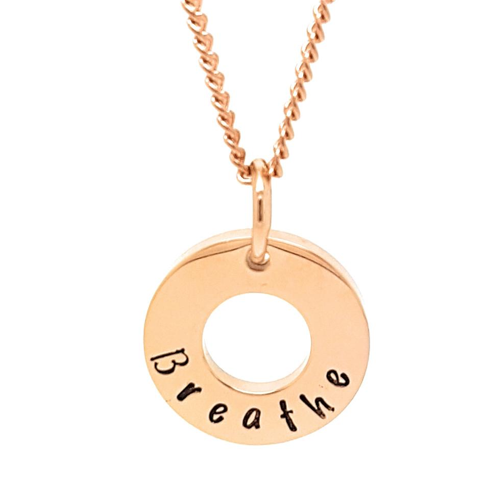 Minimalist rose deals gold necklace