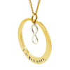 Oval Gold Pendant with Infinity Charm