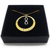 Oval Gold Pendant with Infinity Charm