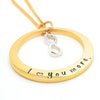 Oval Gold Pendant with Infinity Charm