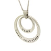 Personalised Necklace Two Silver Circles