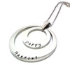 Personalised Necklace Two Silver Circles