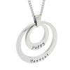 Personalised Necklace Two Silver Circles