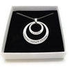 Personalised Necklace Two Silver Circles