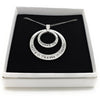 Personalised Necklace Two Silver Circles