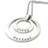 Personalised Necklace Two Silver Circles