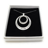 Personalised Necklace Two Silver Circles