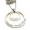 Personalised Necklace Two Silver Circles