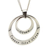 Personalised Necklace Two Silver Circles