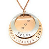 Personalised Pendant Two ring Necklace