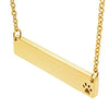 Personalised Pet Loss Pendant Horizontal Bar Paw