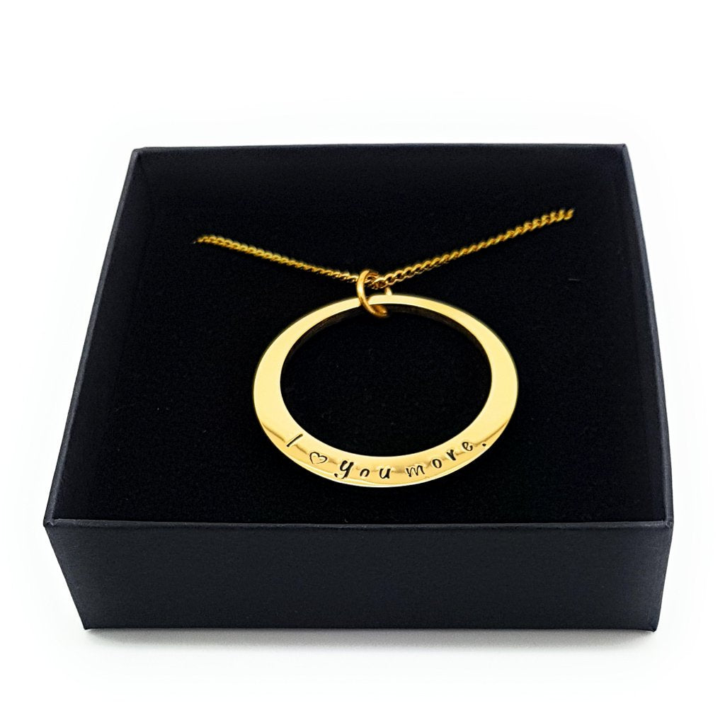 Plain Oval Gold Personalised Necklace