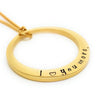 Plain Oval Gold Personalised Necklace