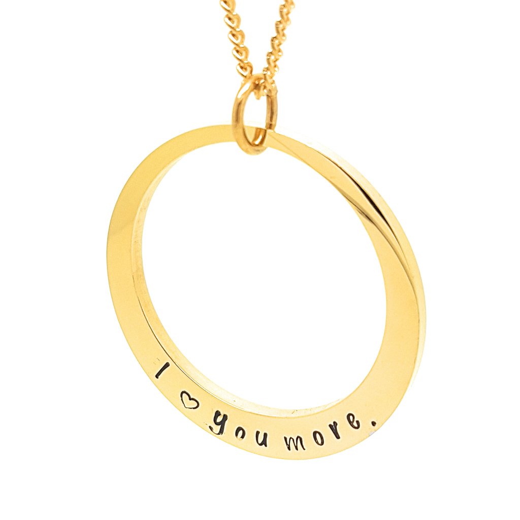Plain Oval Gold Personalised Necklace