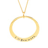 Plain Oval Gold Personalised Necklace