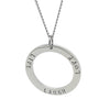 Plain Silver Inscribed Necklace