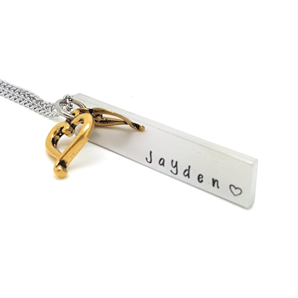Rectangle Names Pendant