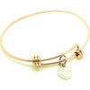 Coorabell Crafts Rose Gold Bangle with Sterling Silver heart charm