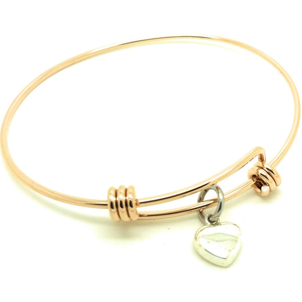 Chic Heart Symbol Charm Bangles