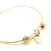 Coorabell Crafts Rose Gold Bangle with Sterling Silver heart charm
