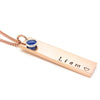 Rose Gold Birthstone Bar Necklace