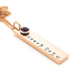 Rose Gold Birthstone Bar Necklace