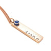 Rose Gold Birthstone Bar Necklace
