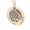 Rose Gold Disk Necklace