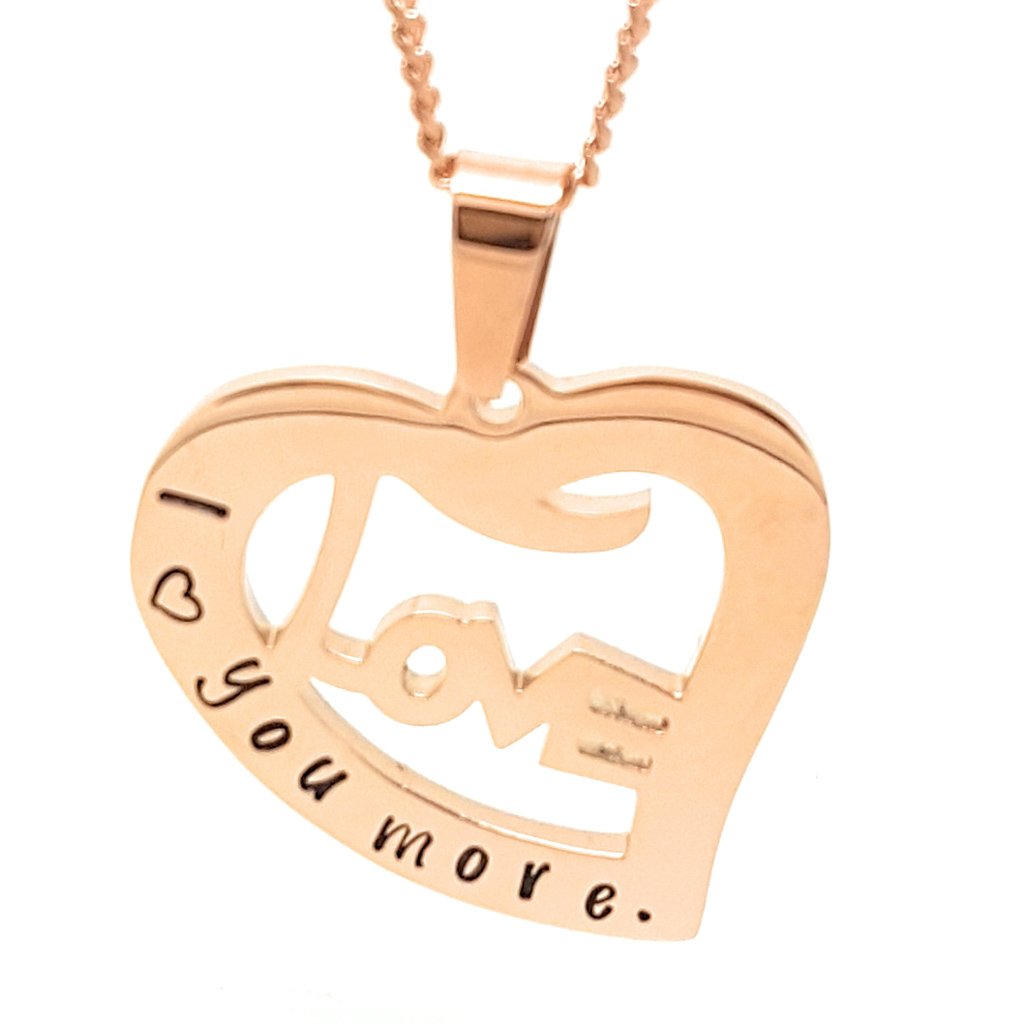 I love you discount necklace rose gold