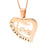 Rose Gold Love Heart Pendant, Inscribed I love you more