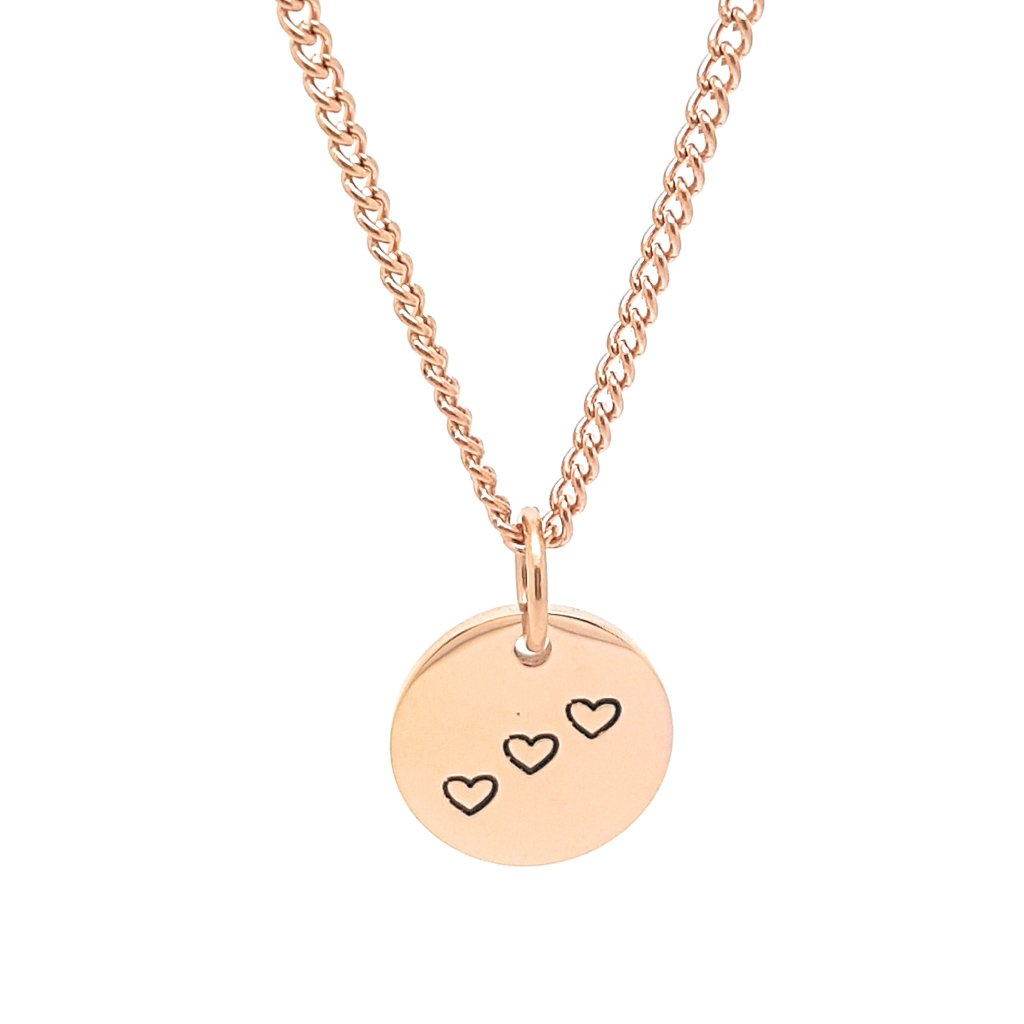 Rose Gold Minimalist Disk Necklace