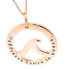 Rose Gold Ocean Wave Pendant