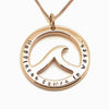 Rose Gold Ocean Wave Pendant