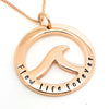 Rose Gold Ocean Wave Pendant