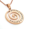 Rose Gold Spiral Wave Necklace