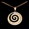 Rose Gold Spiral Wave Necklace