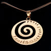 Rose Gold Spiral Wave Necklace