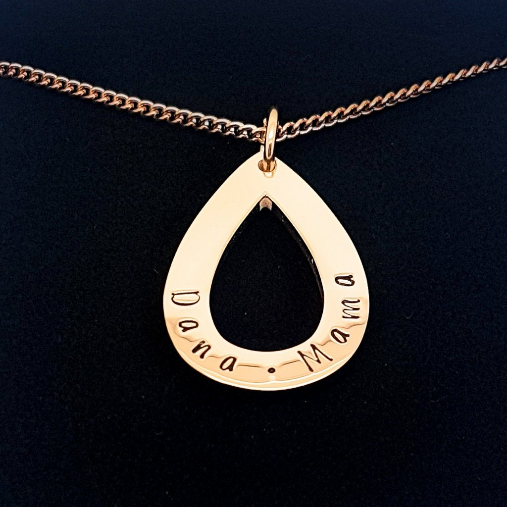 Rose Gold Tear Drop Pendant