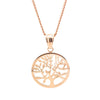 Rose Gold Tree of Life Charm Necklace