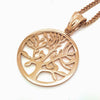 Rose Gold Tree of Life Charm Necklace