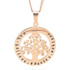 Rose Gold Tree of Life Pendant Personalised