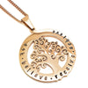 Rose Gold Tree of Life Pendant Personalised