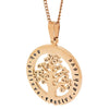 Rose Gold Tree of Life Pendant Personalised