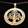 Rose Gold Tree of Life Pendant Personalised