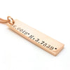 Rose Gold Vertical Bar Pendant